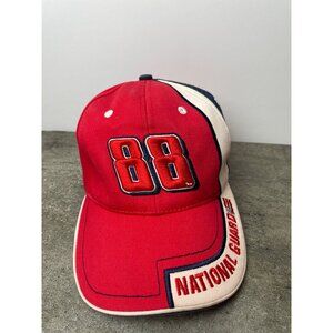 Dale Jr. National Guard Snap Back Ball Cap Red Beige 88 NASCAR